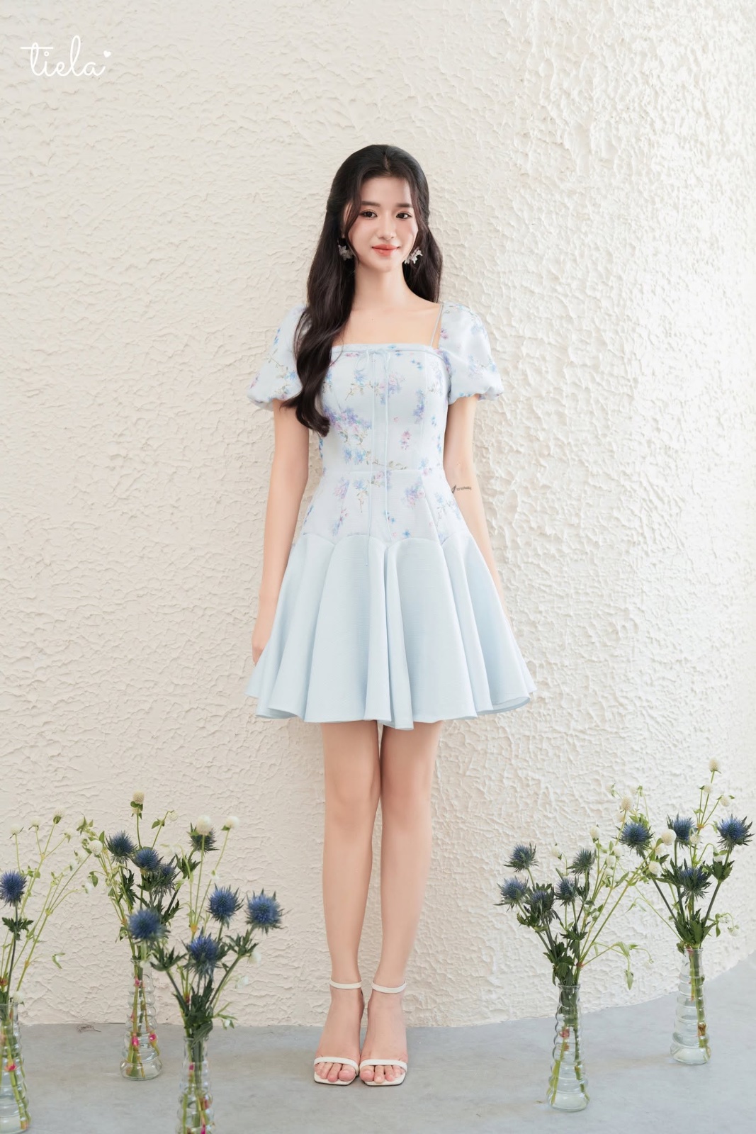 Thanh lý Pass váy Tiela màu xanh dương ngọt ngào size L - ảnh 2