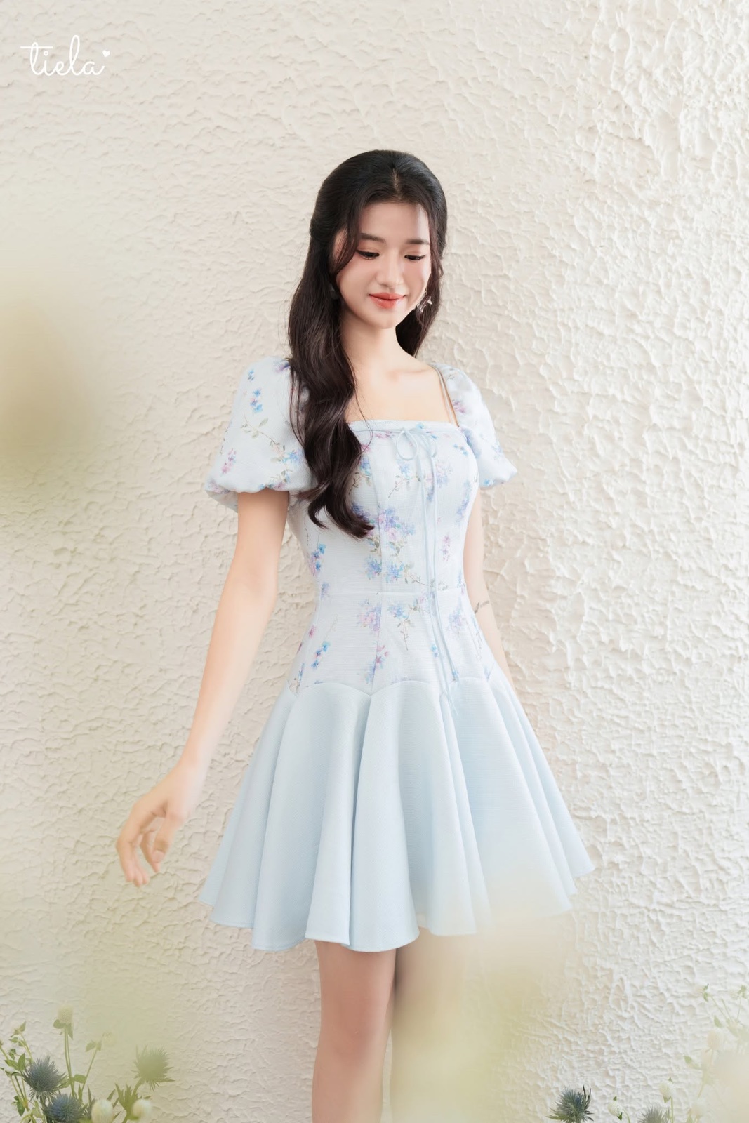 Thanh lý Pass váy Tiela màu xanh dương ngọt ngào size L - ảnh 1