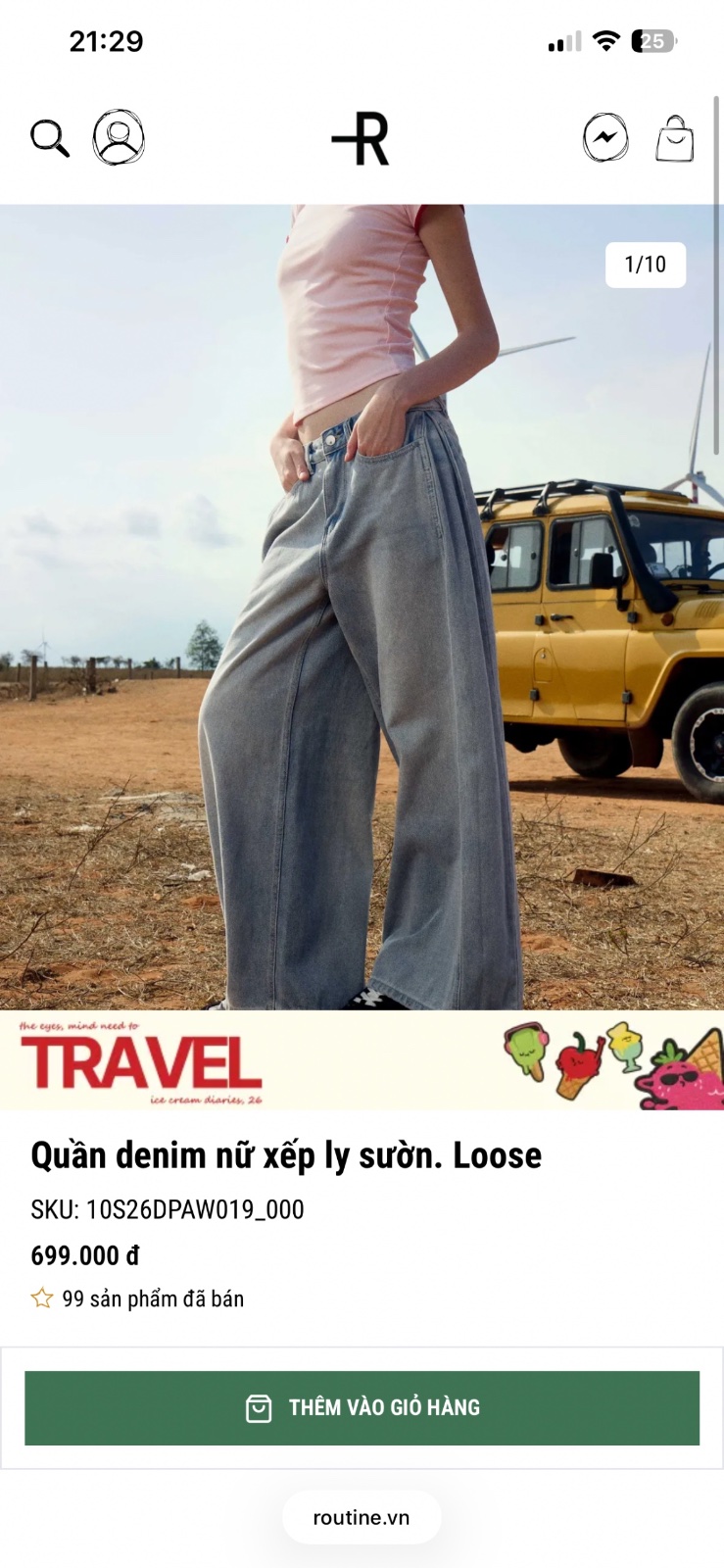 Thanh lý Pass quần jean routine size 26 - ảnh 2