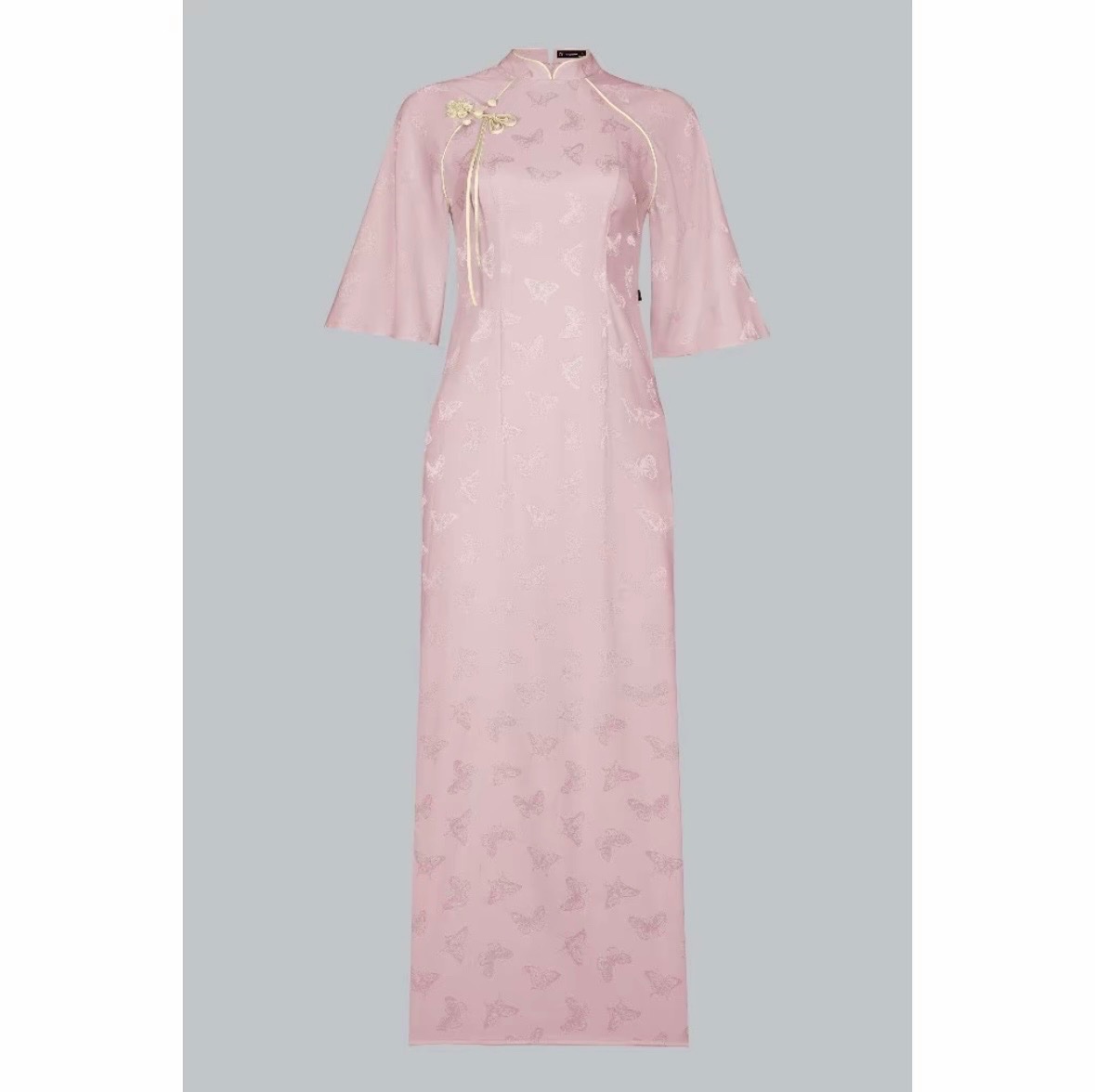 Thanh lý Pass áo dài JM Dress cách tân màu hồng pastel họa tiết bướm xinh xắn - ảnh 1