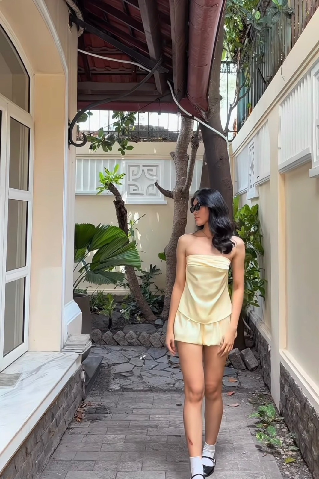 Thanh lý Pass set lụa cúp ngực mặc nhà dễ thương  - ảnh 2