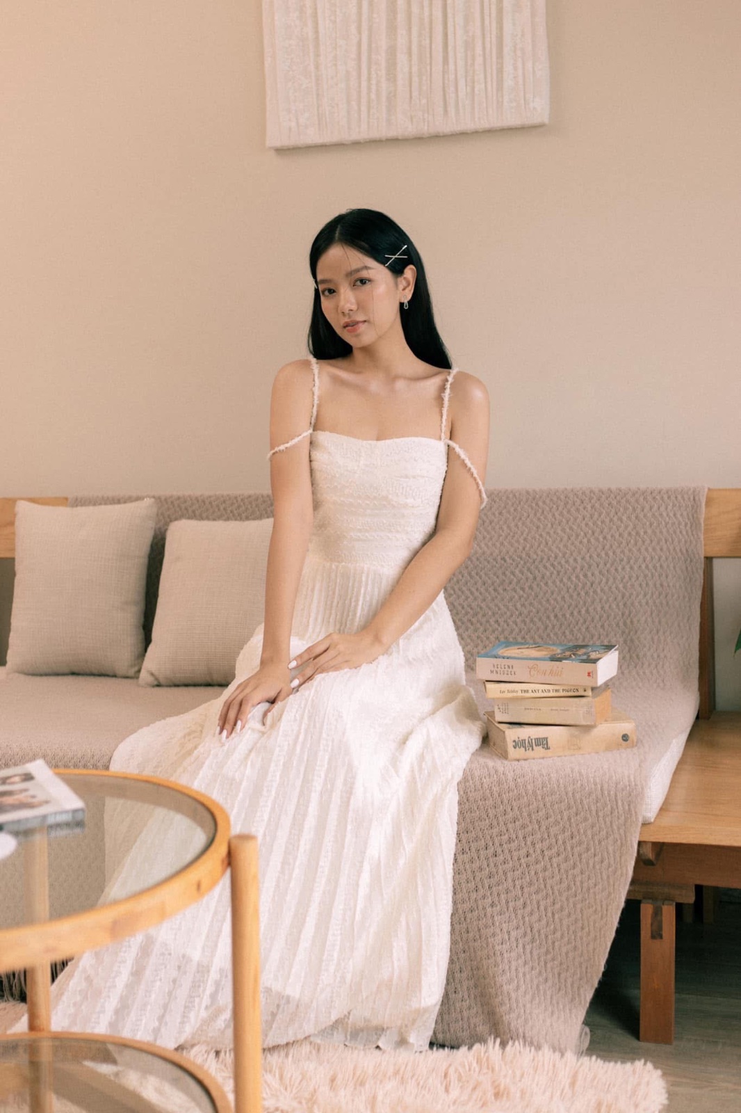 Thanh lý Pass đầm trắng TrioJi size M - ảnh 1
