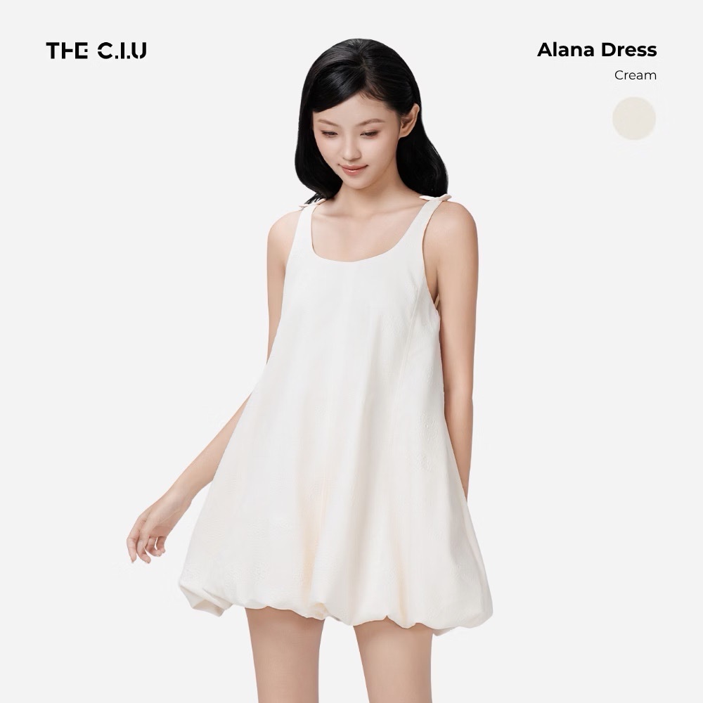 Thanh lý Pass set váy babydoll kem The C.I.U phối tay ren tiểu thư nhẹ nhàng - ảnh 4