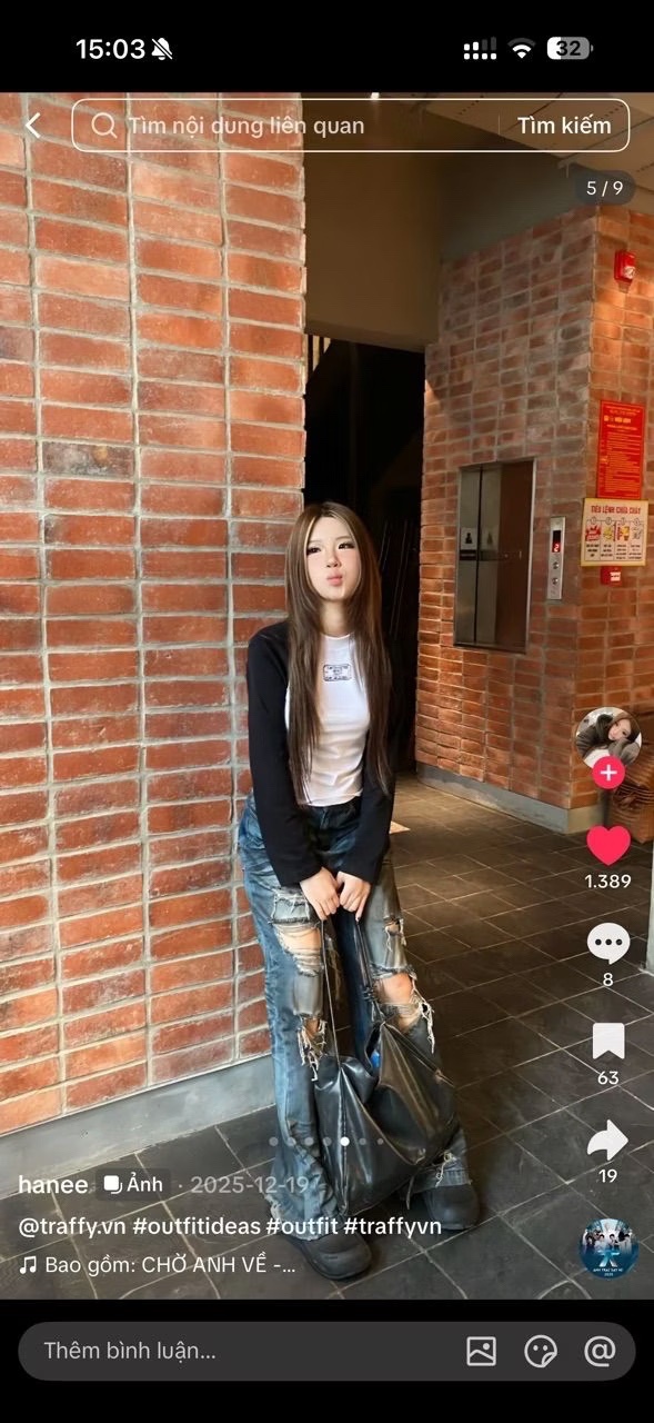Thanh lý Pass quần jean ống rộng rách gối - Oner.woebegone - ảnh 1