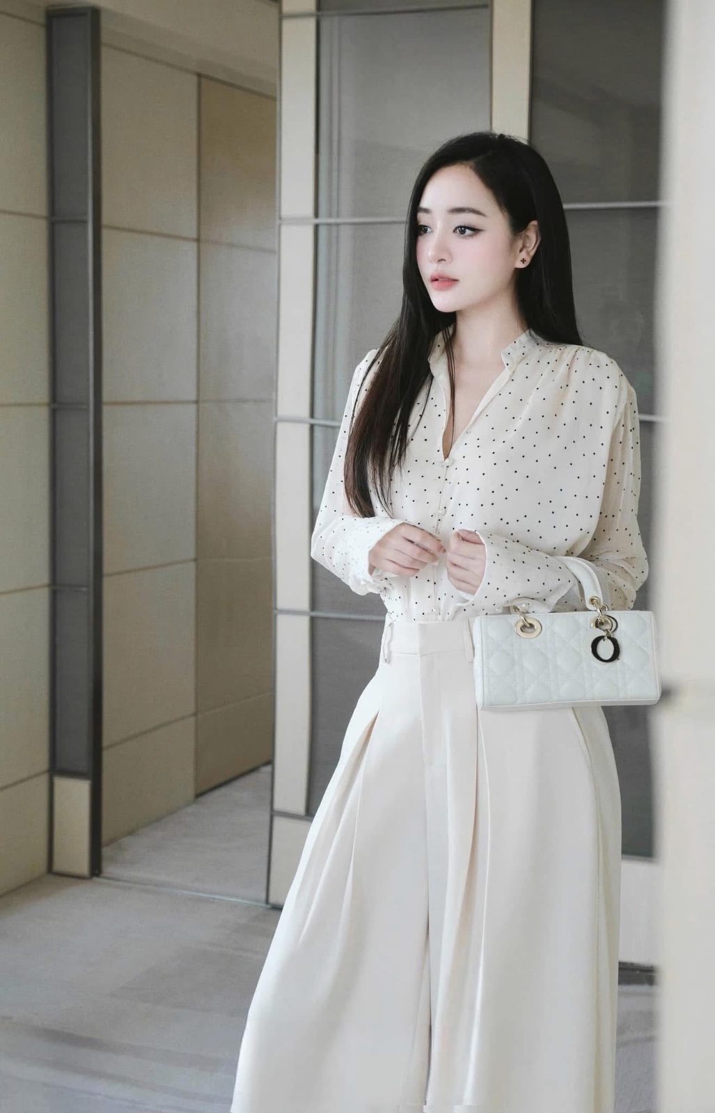 Thanh lý Pass set Chouchou áo sơ mi phối quần ống rộng còn tag - ảnh 1
