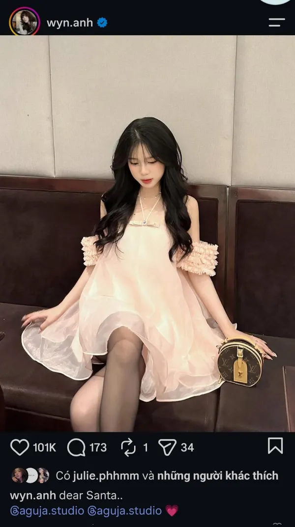 Pass váy Aguja dáng babydoll màu hồng pastel tiểu thư xinh xắn