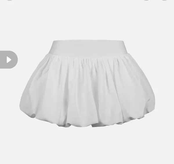 Pass chân váy ngắn KAYCI dáng phồng màu trắng - Size S
