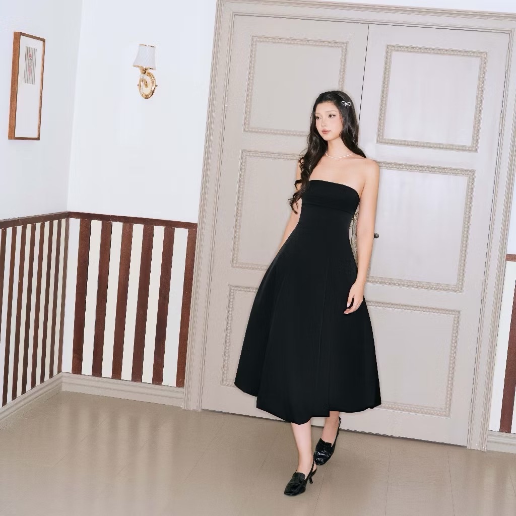 Thanh lý Pass váy đen cúp ngực dáng bí Dottie - ảnh 2