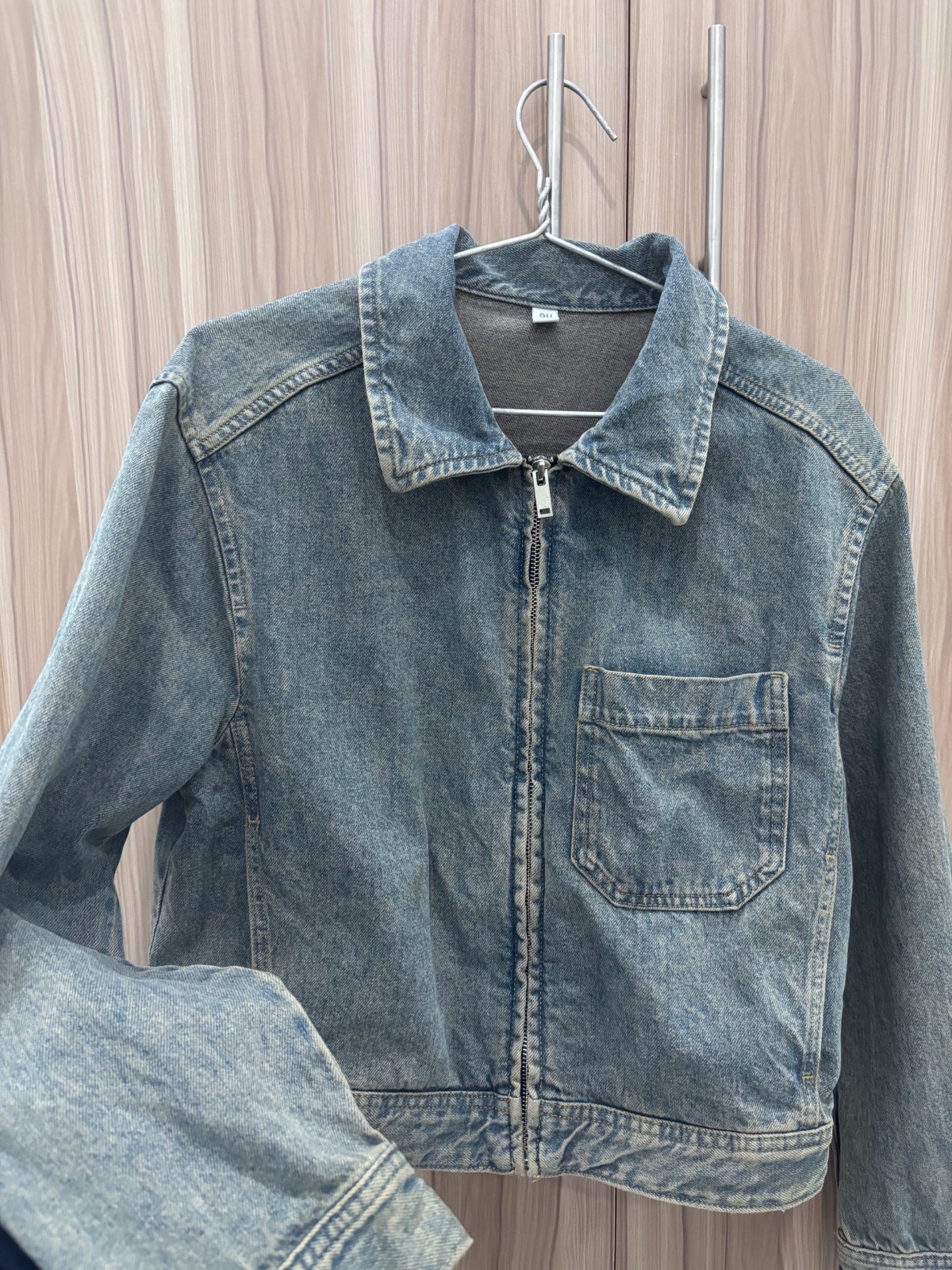 Thanh lý Pass áo khoác jeans lửng hãng GU auth - ảnh 3