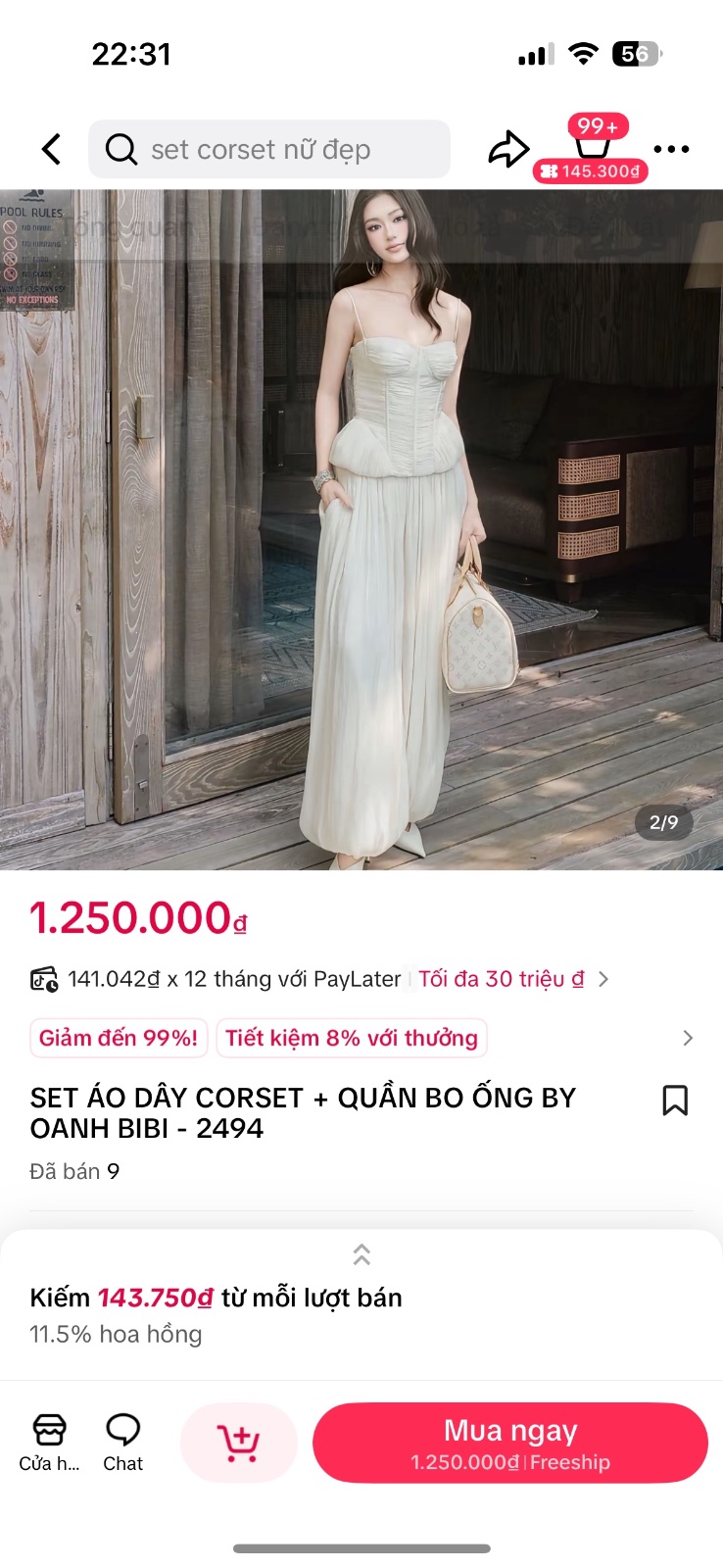 Thanh lý Pass Áo Corset Trắng 2 Dây Oanh BiBi - ảnh 1