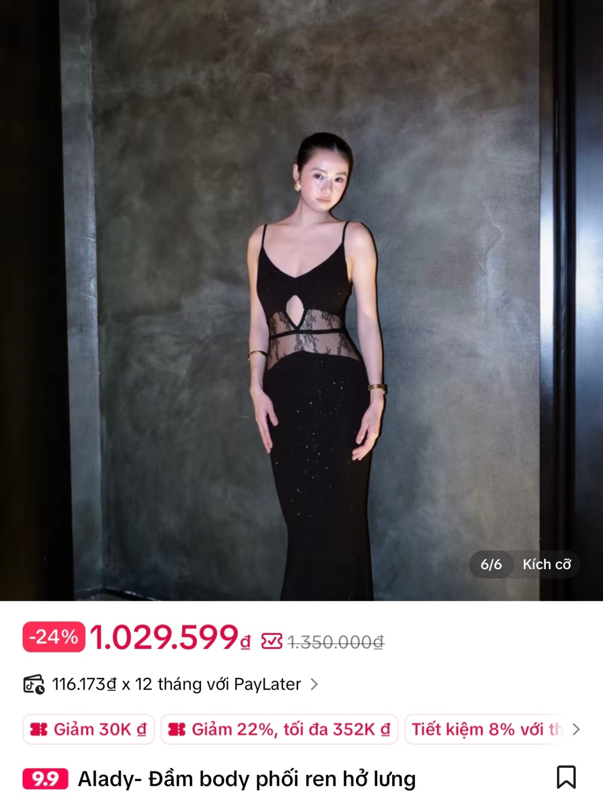 Thanh lý Pass váy ALady body đen dáng dài phối ren quyến rũ - ảnh 5
