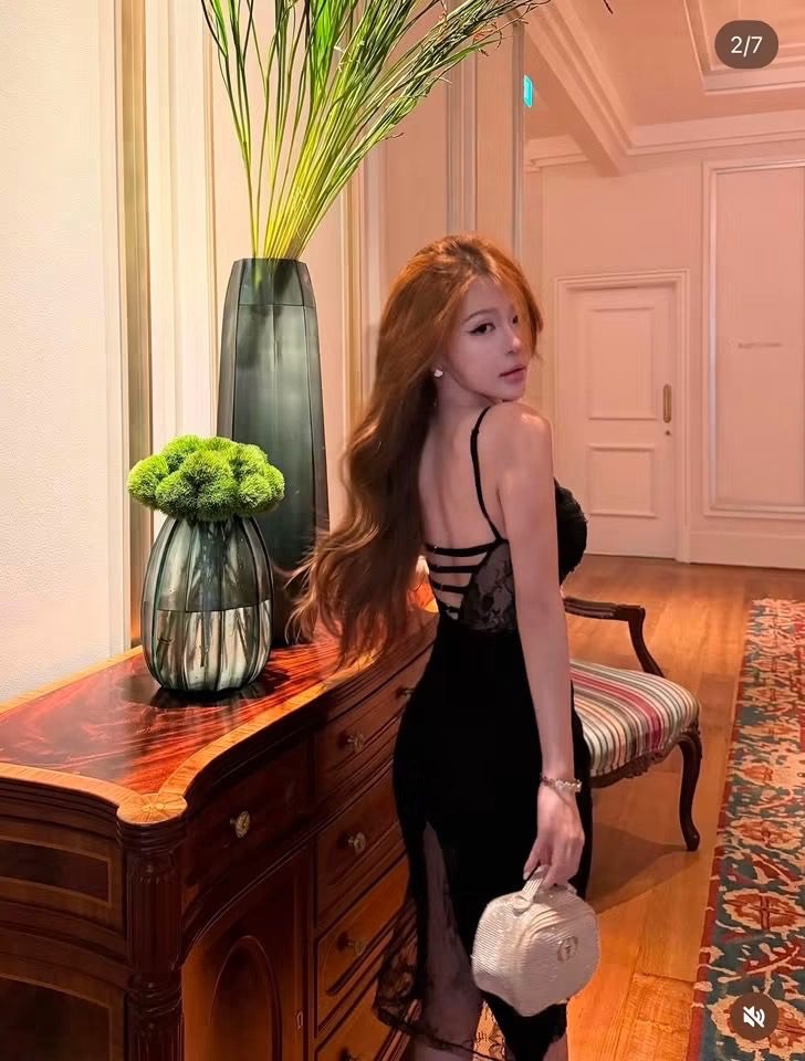 Thanh lý Pass đầm ôm body màu đen phối ren sexy chính hãng MEIFENG - ảnh 3