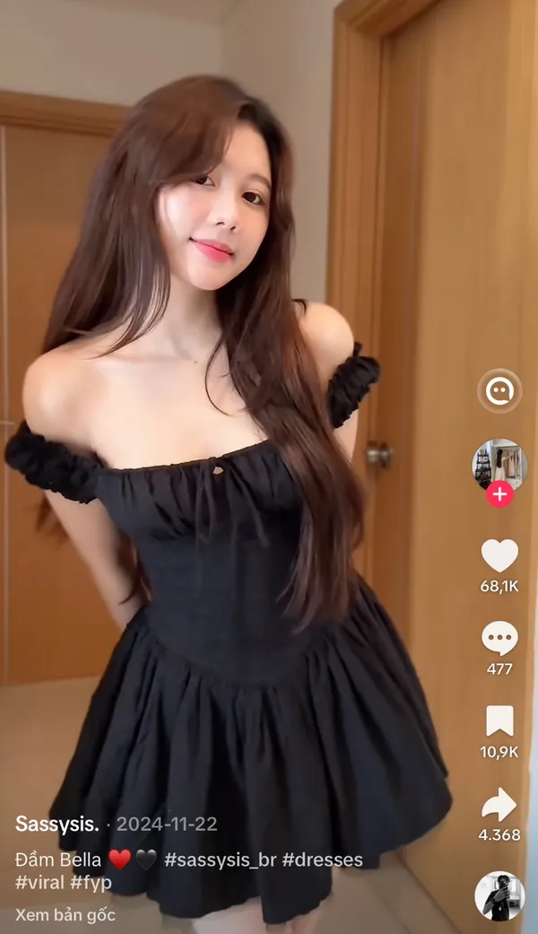 Pass váy bella dress màu xanh navy