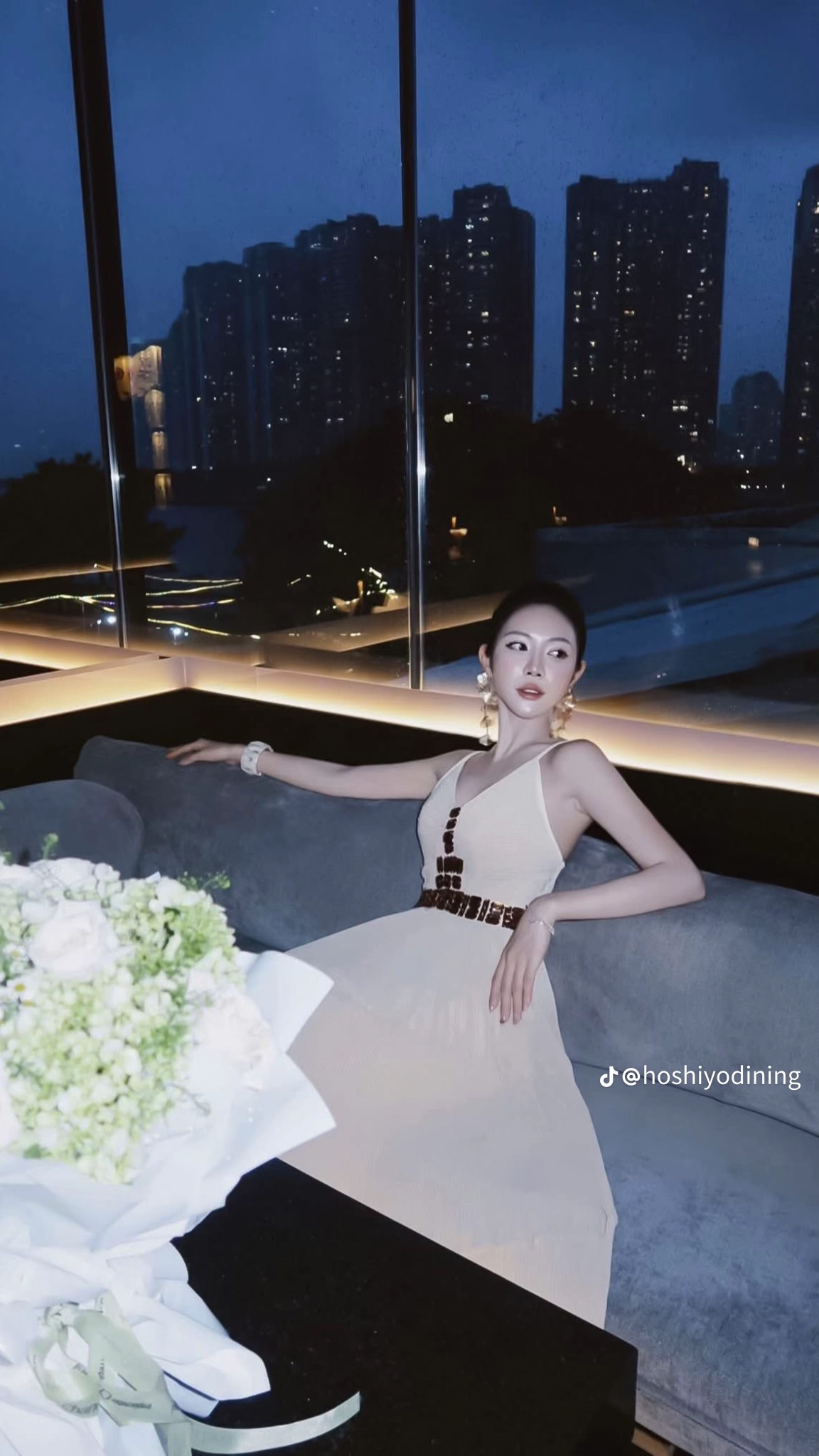 Thanh lý Pass váy Lazybons maxi xoè tone nâu nhẹ đính đá to - ảnh 3