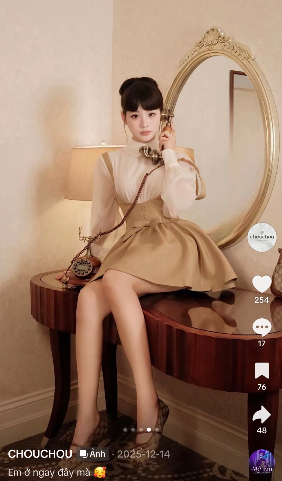 Thanh lý Pass váy yếm ChouChou phong cách vintage - ảnh 3