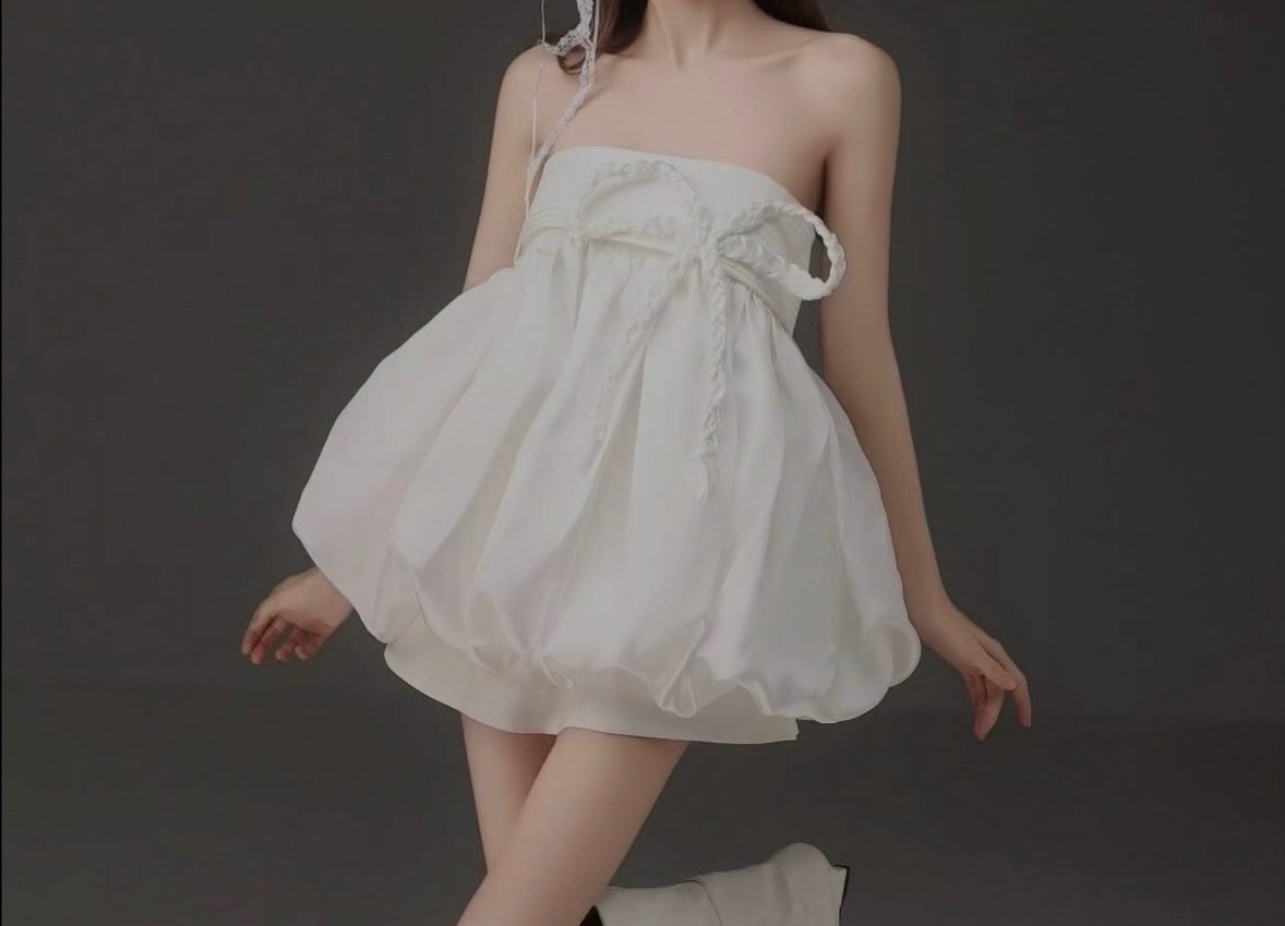 Thanh lý Pass áo cúp ngực babydoll trắng Amarose - ảnh 3