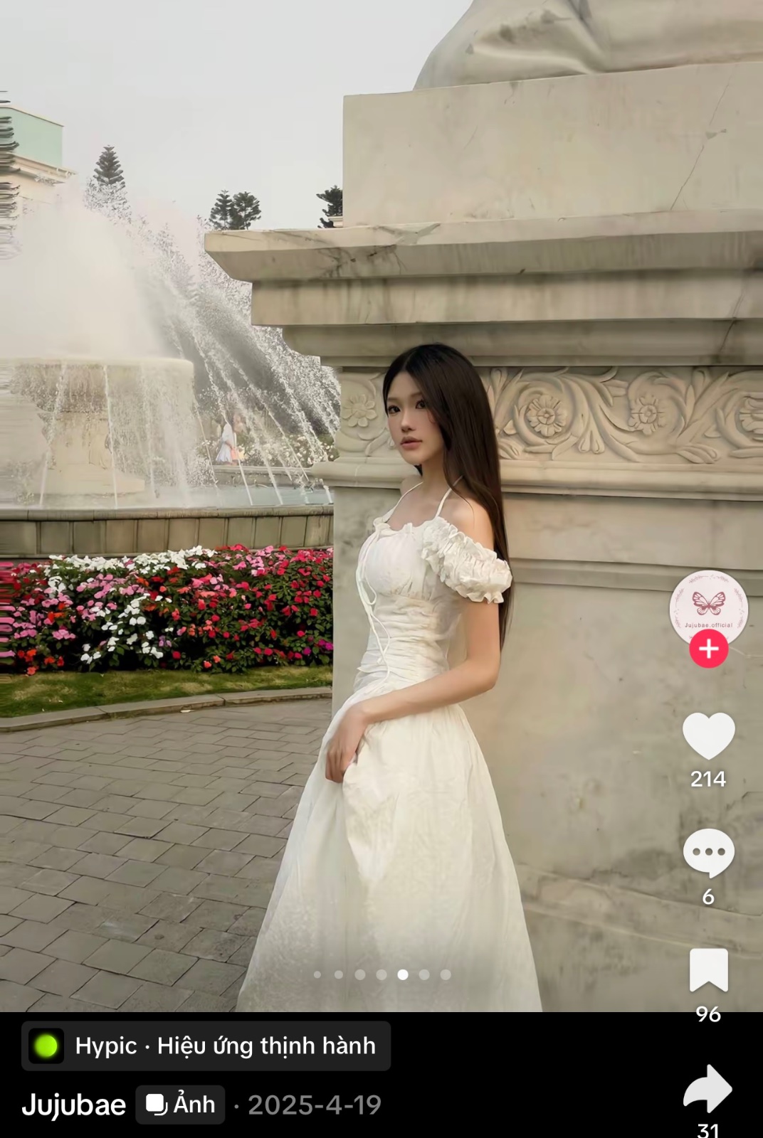 Thanh lý Pass váy trễ vai trắng cổ điển Jujubae xinh xắn - ảnh 3