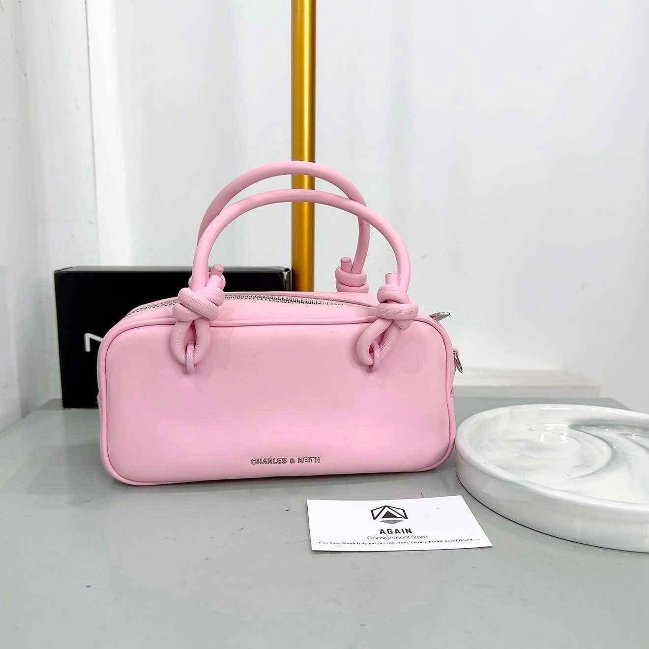 Thanh lý Pass túi xách Charles & Keith màu hồng pastel xinh xắn - ảnh 1