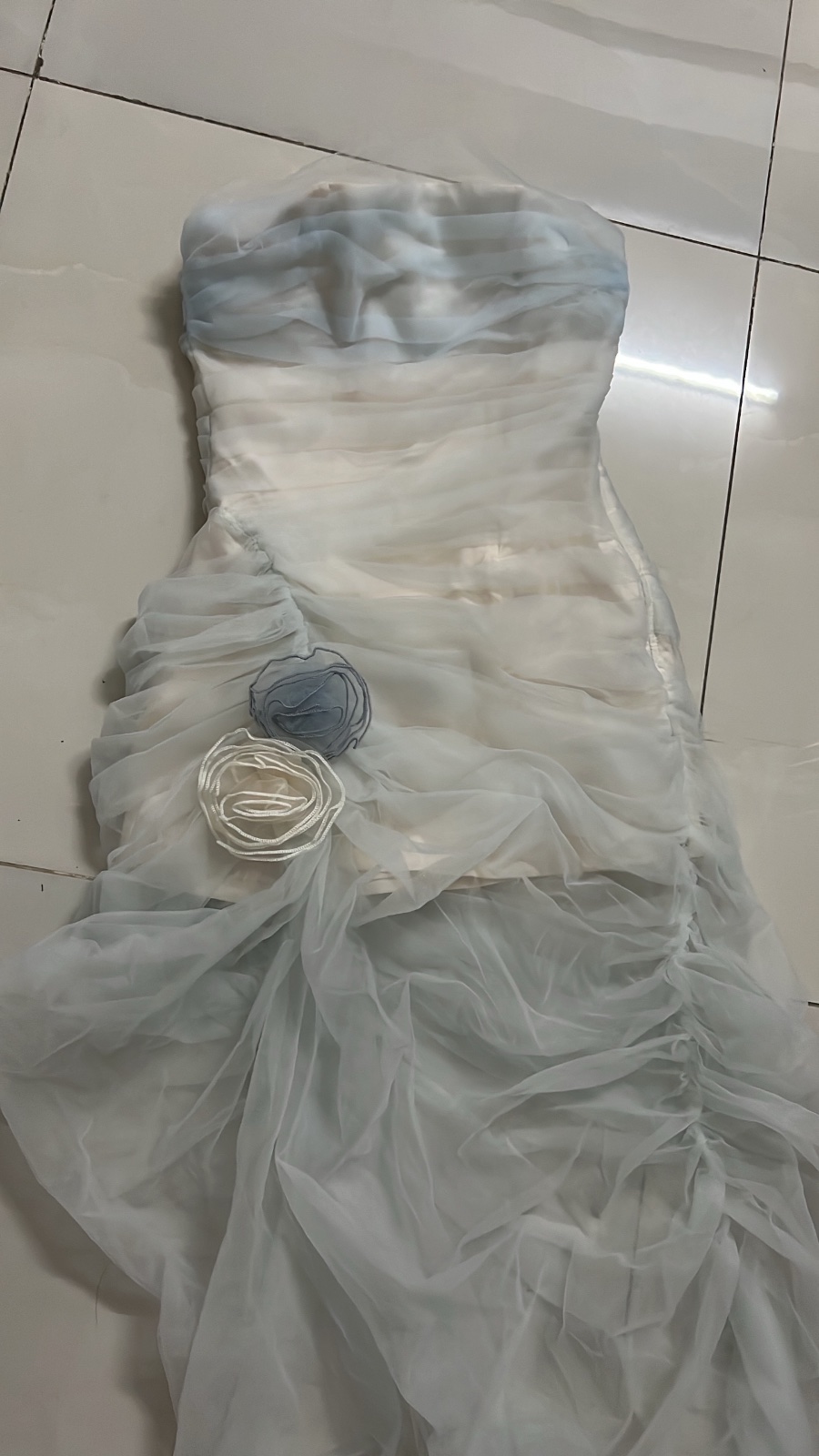Thanh lý Pass váy ChouChou cúp ngực dáng dài phối ren trong suốt - ảnh 3