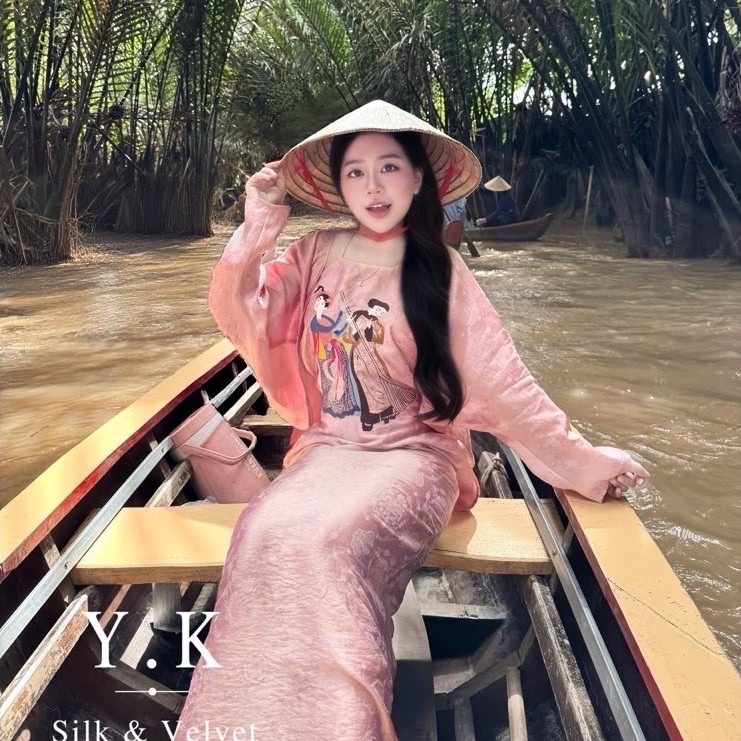 Thanh lý Pass set váy yếm lụa màu hồng Tô Châu có kèm khoác - ảnh 1 - Phương Anh boutique - ảnh 2