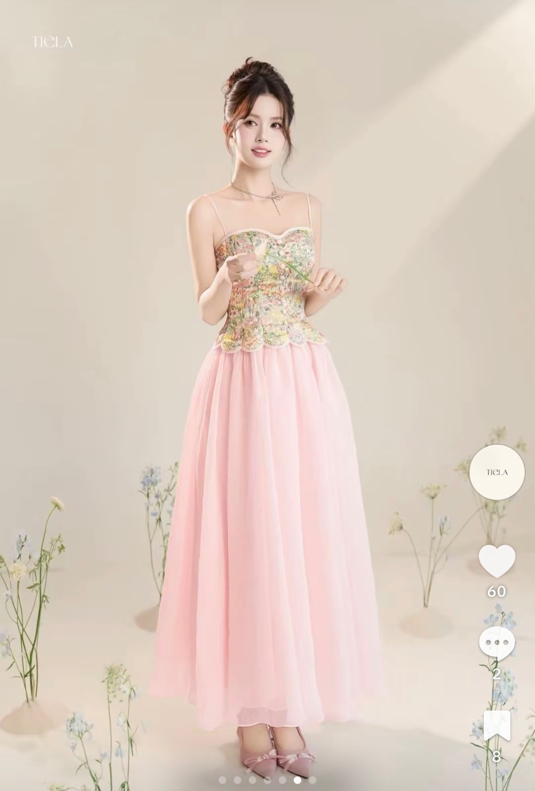 Thanh lý Pass set đầm phối khoác nhẹ Tiela màu hồng nàng thơ size 2XL - ảnh 2