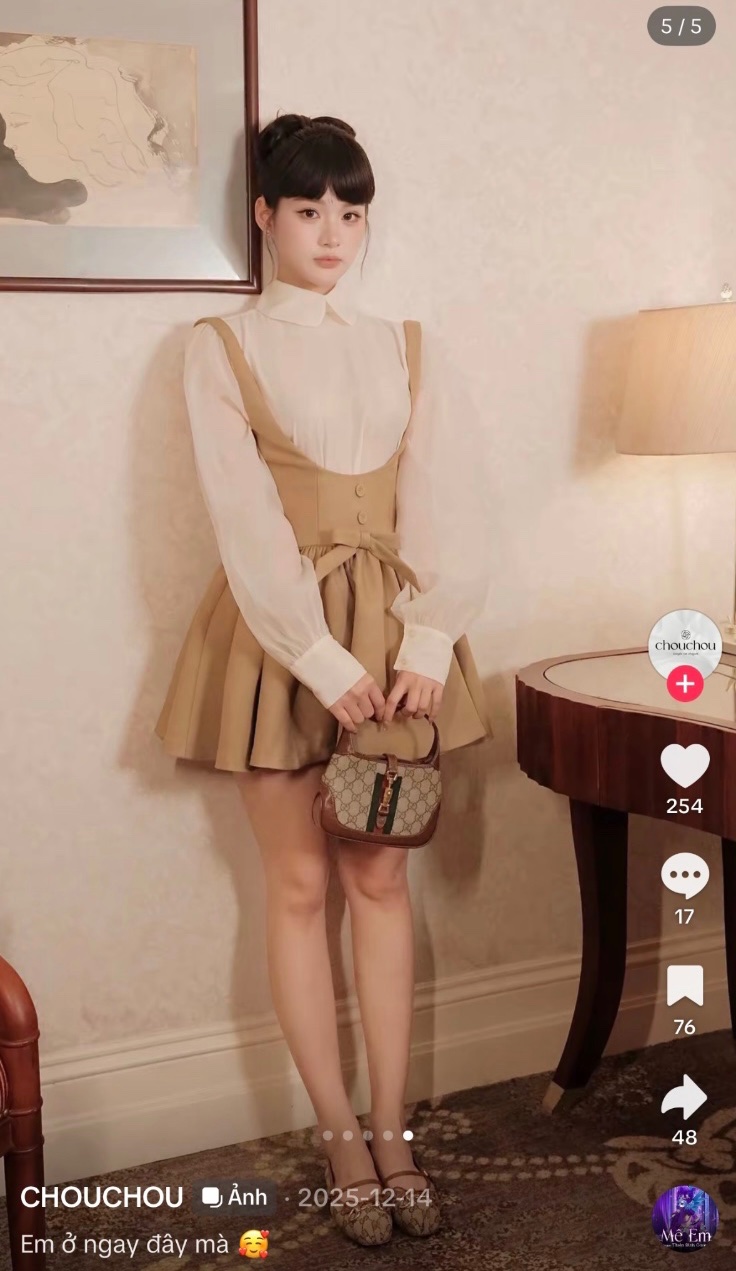 Thanh lý Pass váy yếm ChouChou phong cách vintage - ảnh 2