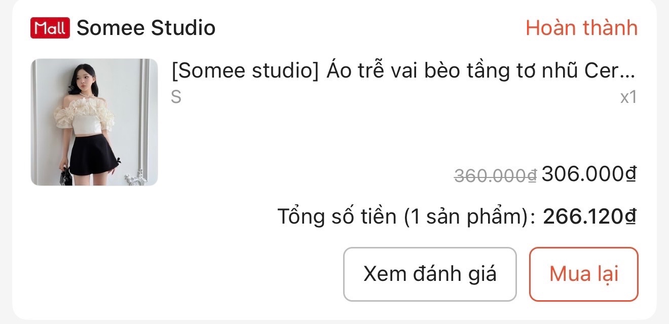 Thanh lý Pass áo Somee bẹt vai nhún bèo size S full tag - ảnh 2
