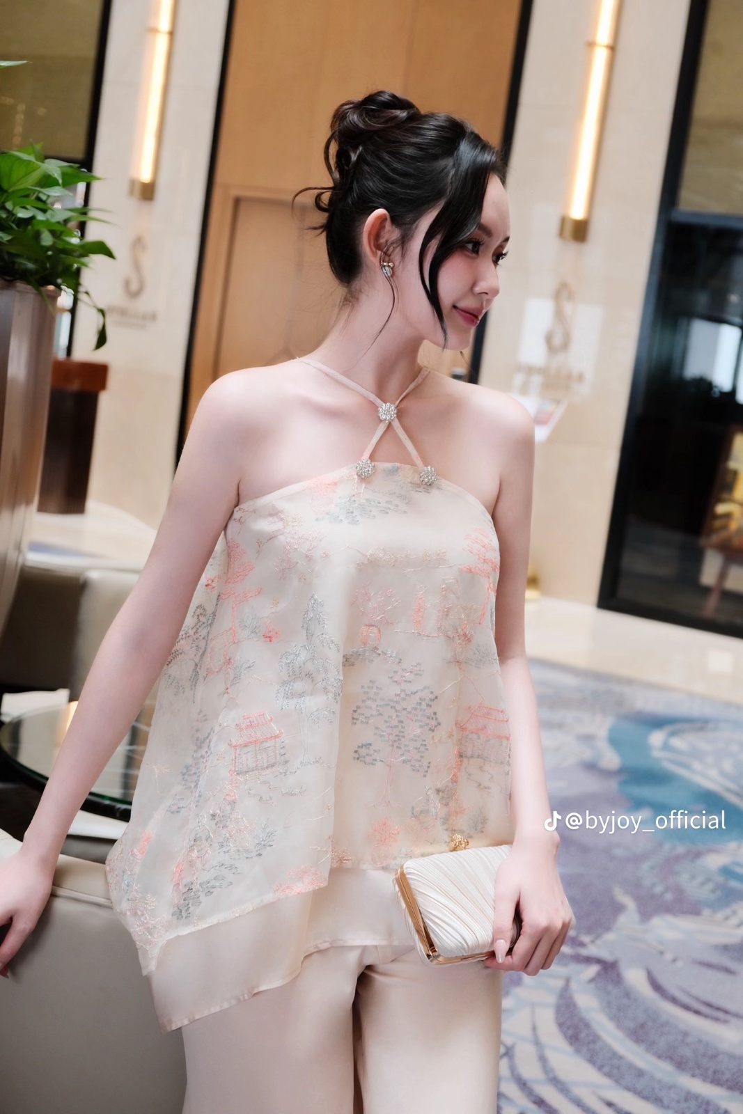 Thanh lý Pass set áo yếm Như Ý phối quần suông By Joy - ảnh 2