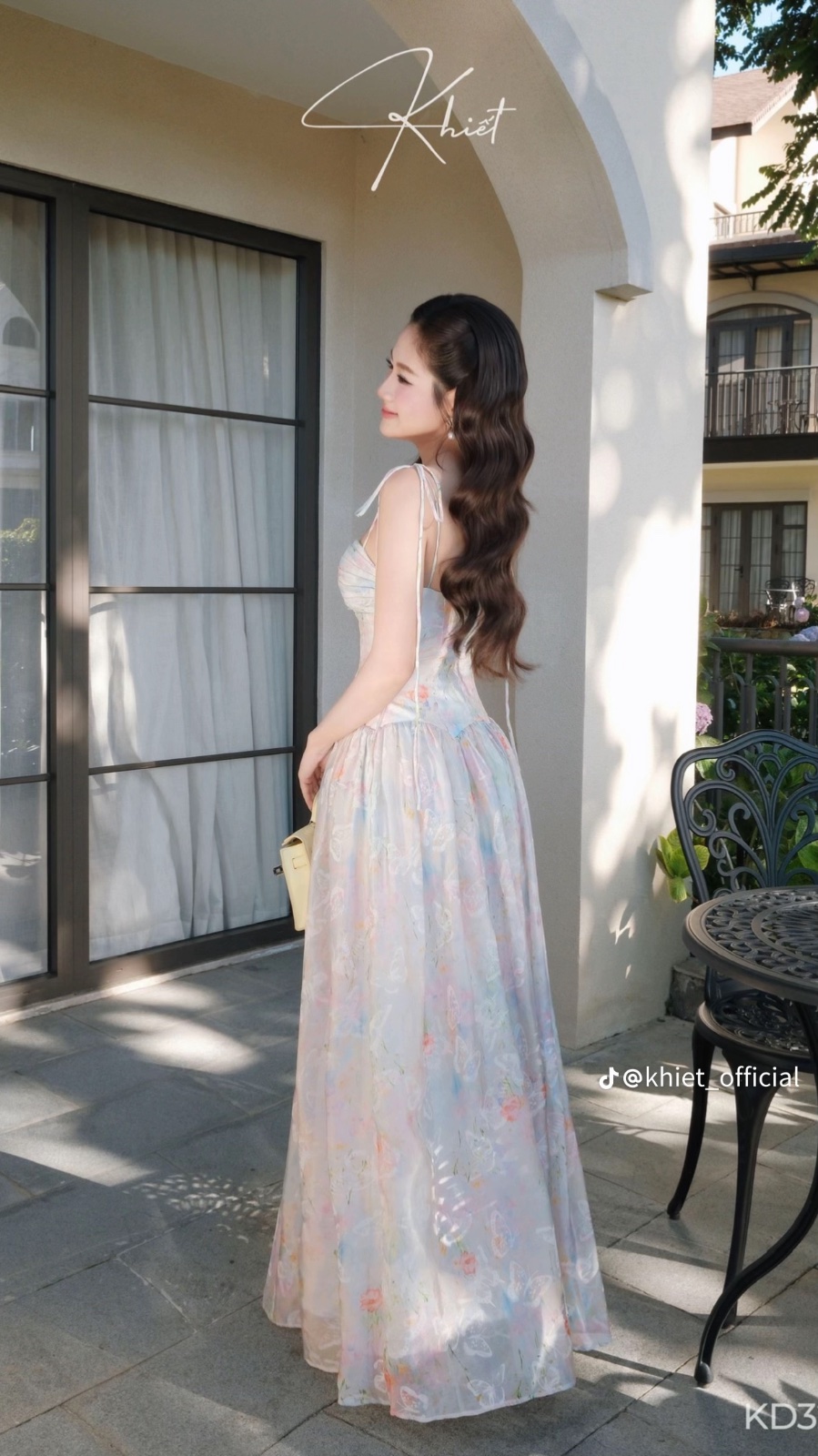 Thanh lý Pass váy maxi Khiết họa tiết hoa nhí pastel dịu dàng - ảnh 3