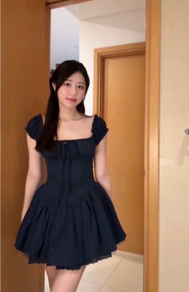 Thanh lý Pass váy bella dress màu xanh navy - ảnh 3
