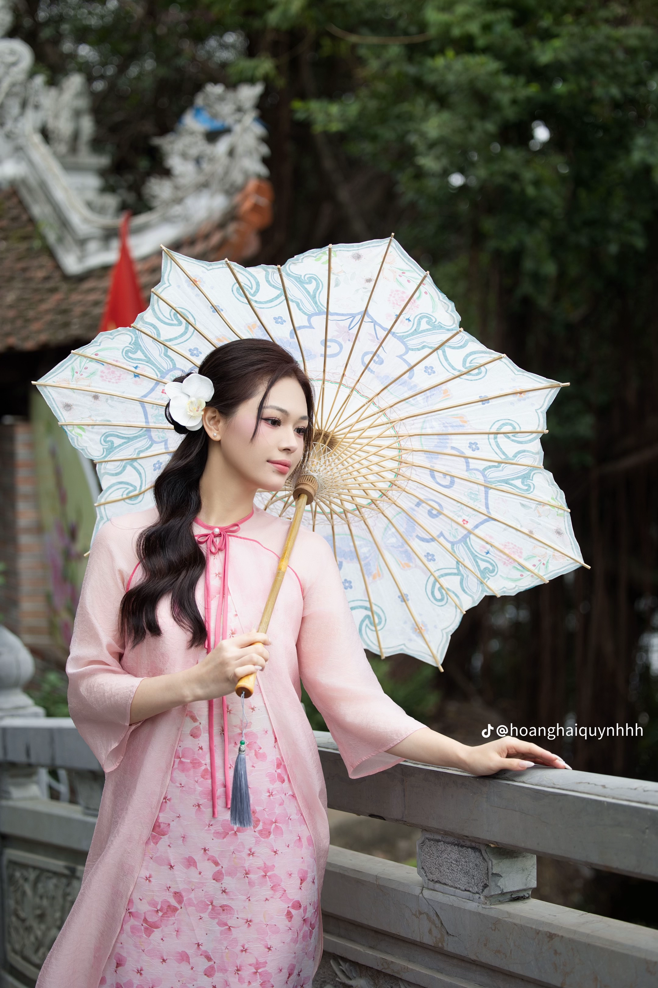 Thanh lý Pass Set Áo Dài Ngọc Diệp Nhà Tờ Rang Kèm Áo Choàng - ảnh 3