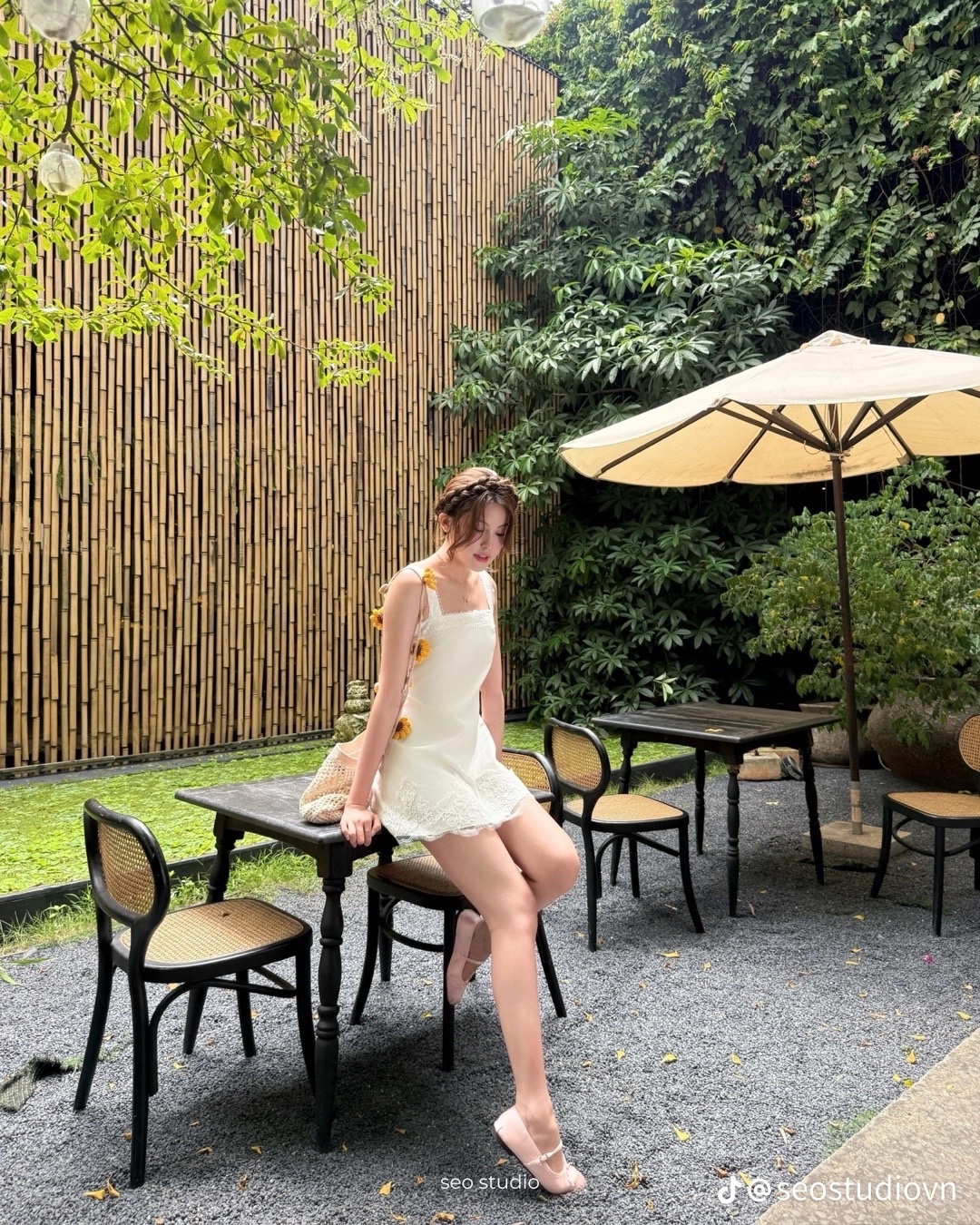 Thanh lý Pass váy dáng suông phối ren tiểu thư nhẹ nhàng Seo Studio - ảnh 5