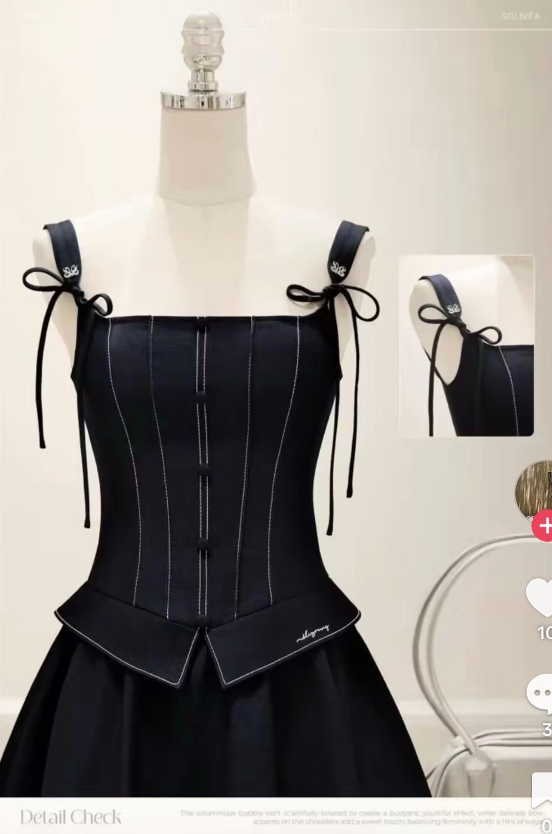 Thanh lý Pass set Méli áo + váy denim phối dây xinh xắn - ảnh 3