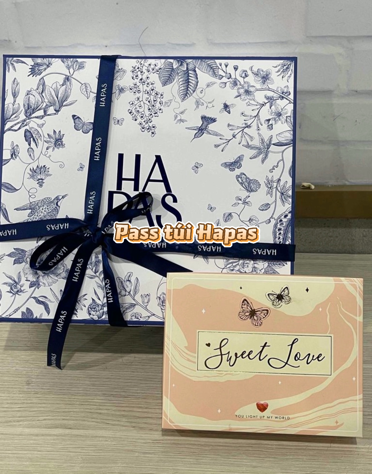 Thanh lý Pass túi xách nữ HAPAS màu hồng pastel full box hộp giấy - ảnh 3