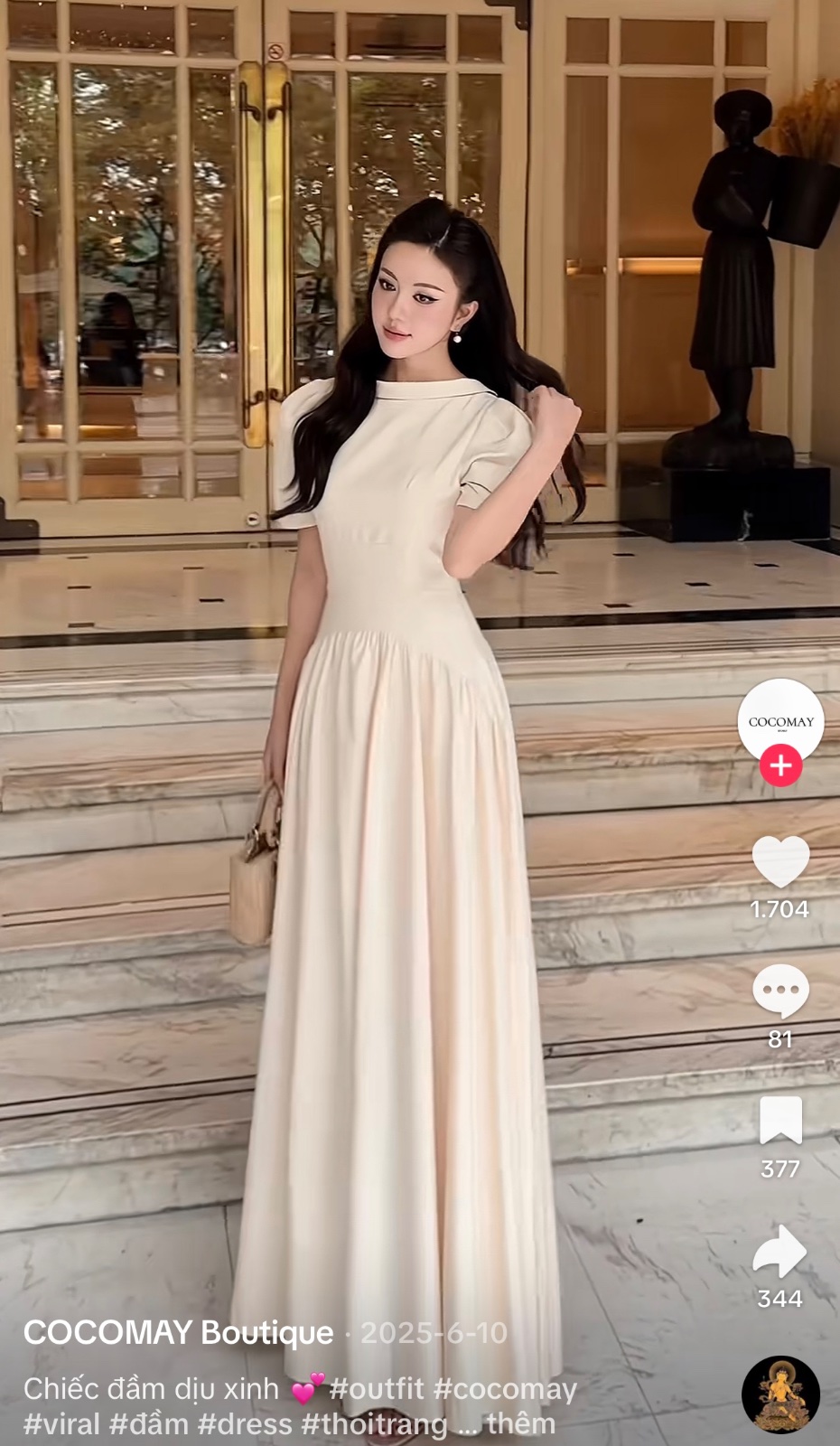 Thanh lý Pass đầm Cocomay dáng dài tay bồng size L - ảnh 1