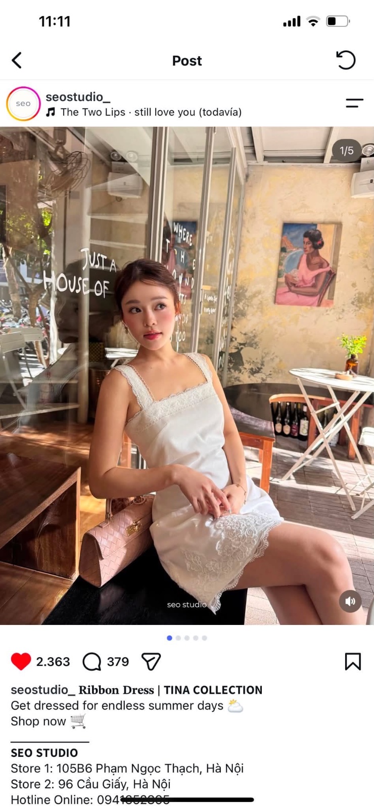 Thanh lý Pass váy dáng suông phối ren tiểu thư nhẹ nhàng Seo Studio - ảnh 4