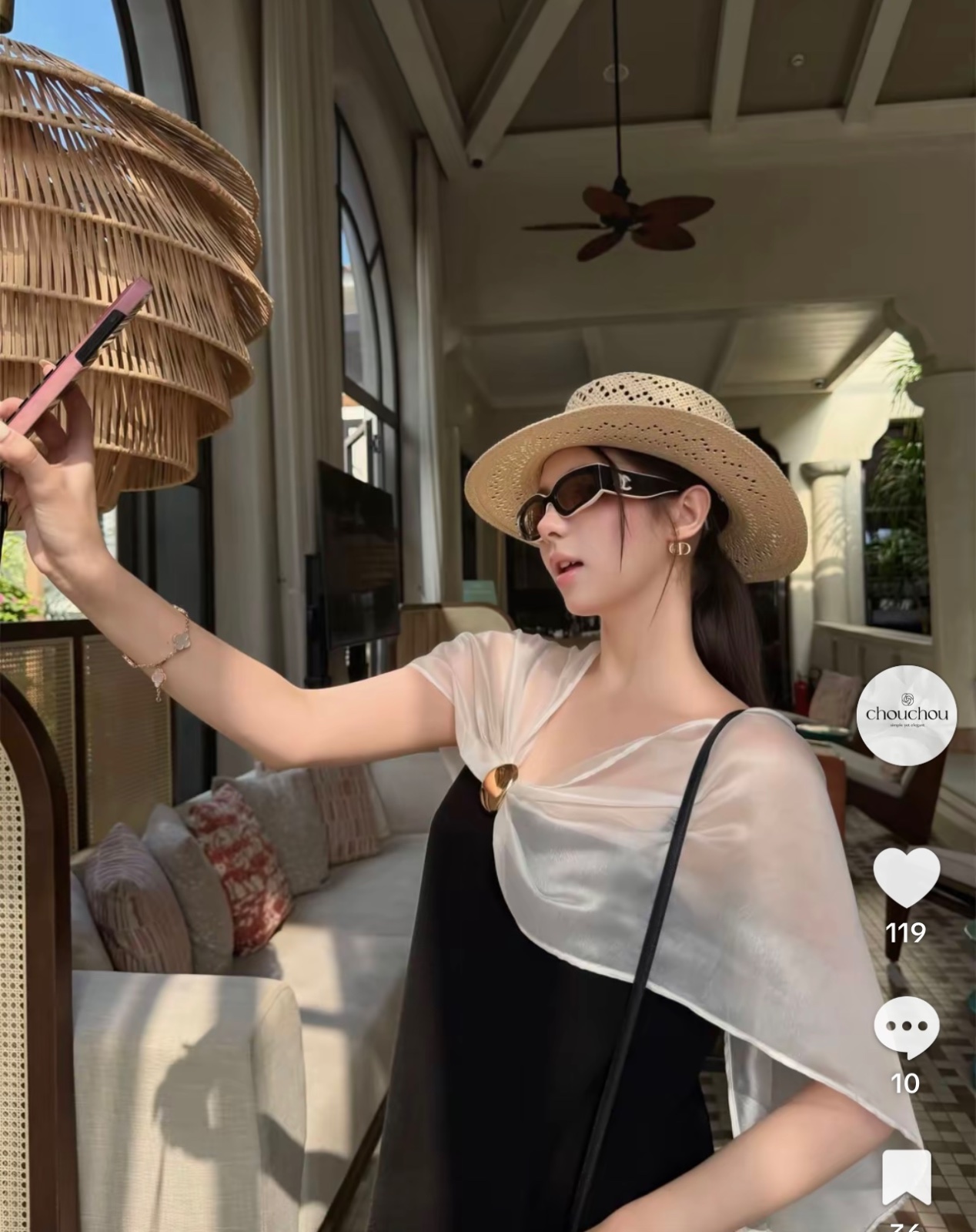 Thanh lý Pass đầm suông đen ChouChou - ảnh 3
