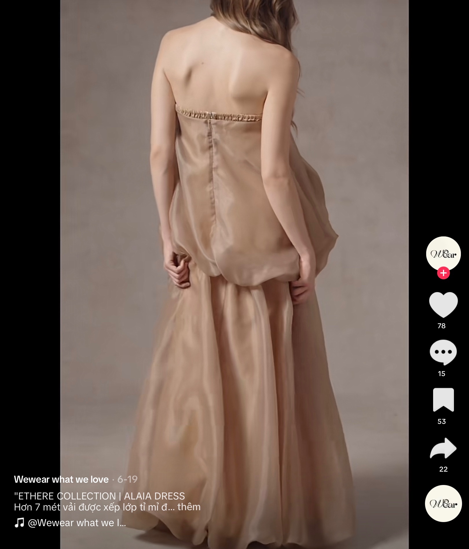 Thanh lý Pass Đầm Maxi Cúp Ngực Màu Nâu Hãng Wewear Dáng Xòe Bồng Bềnh - ảnh 2