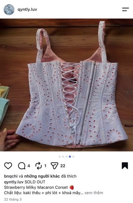 Thanh lý Pass áo corset phong cách nữ tính hãng Qyntly.luv - ảnh 2