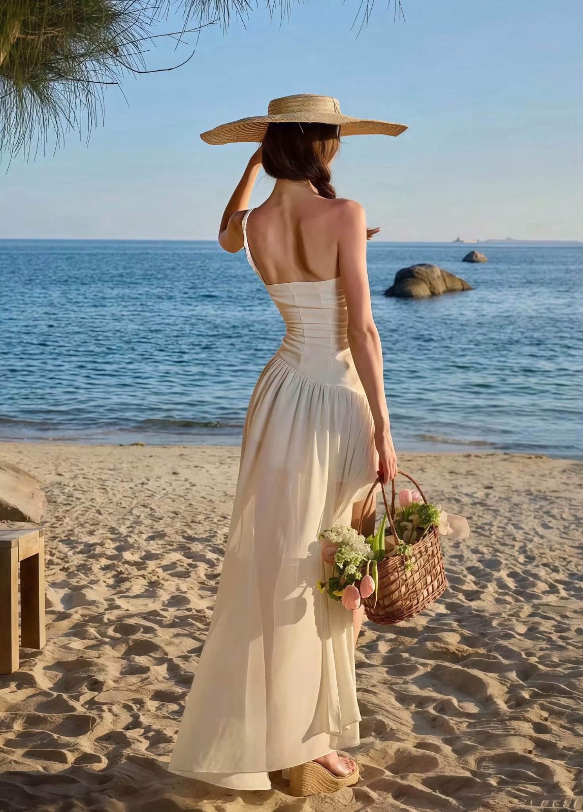 Thanh lý Pass ￼new AMELIE - Đầm lệch vai xếp ly tinh tế tôn dáng - ảnh 4